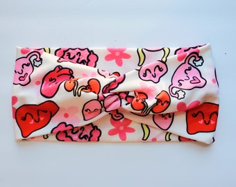 corps d'organes de bandeau, organes de bandeau emoji, cadeau médical, sourire de bandeau de soins de santé, organes kawaii, cadeau infirmière médecin athlétique floral