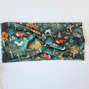 Headband twist forest,twisted headband wildlife animal,headband fox,headband mon and me,autumn headband