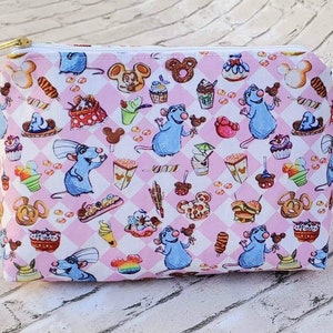 Pouch gift to her,cosmetic bag funny,mouse inspired,buffalo bag