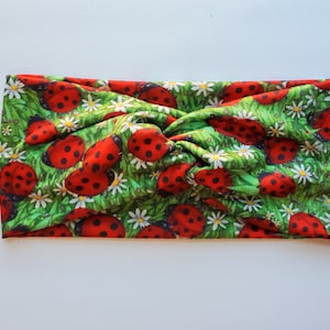 Ladybug Daisy Twisted Headband: Knotted Garden Headband