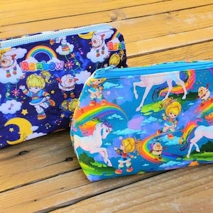 Cosmetic bag cartoons 80's,accessory 90's,gift unicorn bag