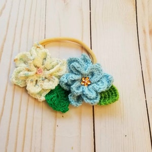 Headband crochet flowers,headband handmade baby,kids,flowers crochet, cute image 7