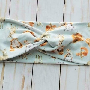 Headband twist forest,twisted headband wildlife animal,headband fox,headband mon and me