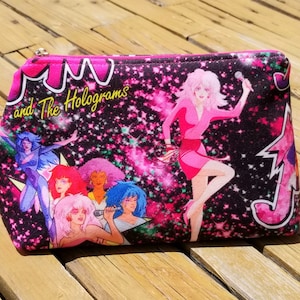 80s Jem and the Holograms Makeup Bag: Vibrant Cosmetic Pouch