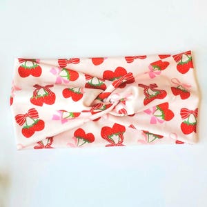 Headband fruit strawberry,headband twist retro strawberry floral,headband cherries bows retro ,headband runners