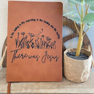 There was Jesus Faux leather journal - Prayer book
