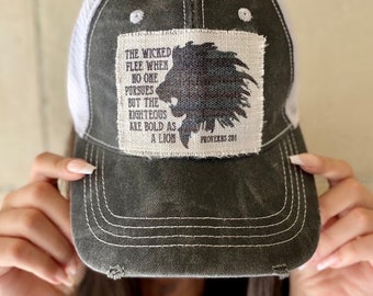 The wicked flee when no one pursues but the righteous are bold as a lion trucker hat - patriot