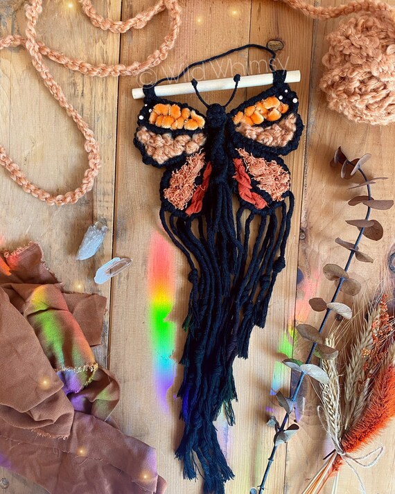 MINI BUTTERFLY // Small Made to Order Macrame Butterfly Wall