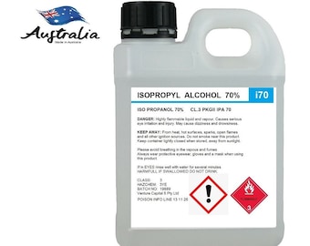 ISOPROPYL ALCOHOL 70% IPA - Lab Grade - Rubbing Alcohol - Disinfecting & Sanitising