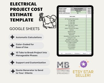 Electrical Project Cost Estimate Template - Google Sheets
