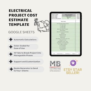 Electrical Project Cost Estimate Template - Google Sheets