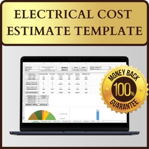 Electrical Project Cost Estimate EXCEL Template | Construction Budget Calculator | Electrical Work Estimate Calculator