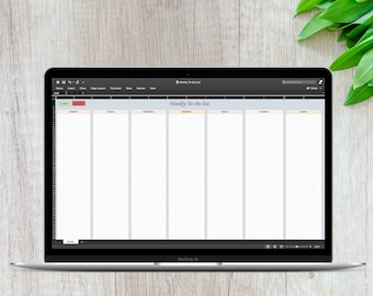 Weekly To-Do List Excel Template | Customizable Task Tracker (Digital Download)
