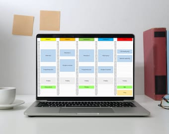 Student Weekly Planner | Customizable Excel Schedule & To-Do List (Digital Download)