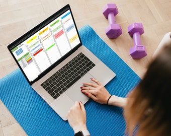 Weekly Schedule Excel Template | Digital Work Day Planner (Printable)