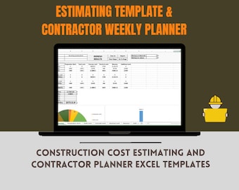 Construction Cost Estimating & Contractor Schedule Excel Templates