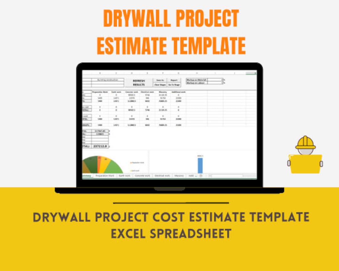 Drywall Calculator Drywall Cost Estimate EXCEL Budgeting Template