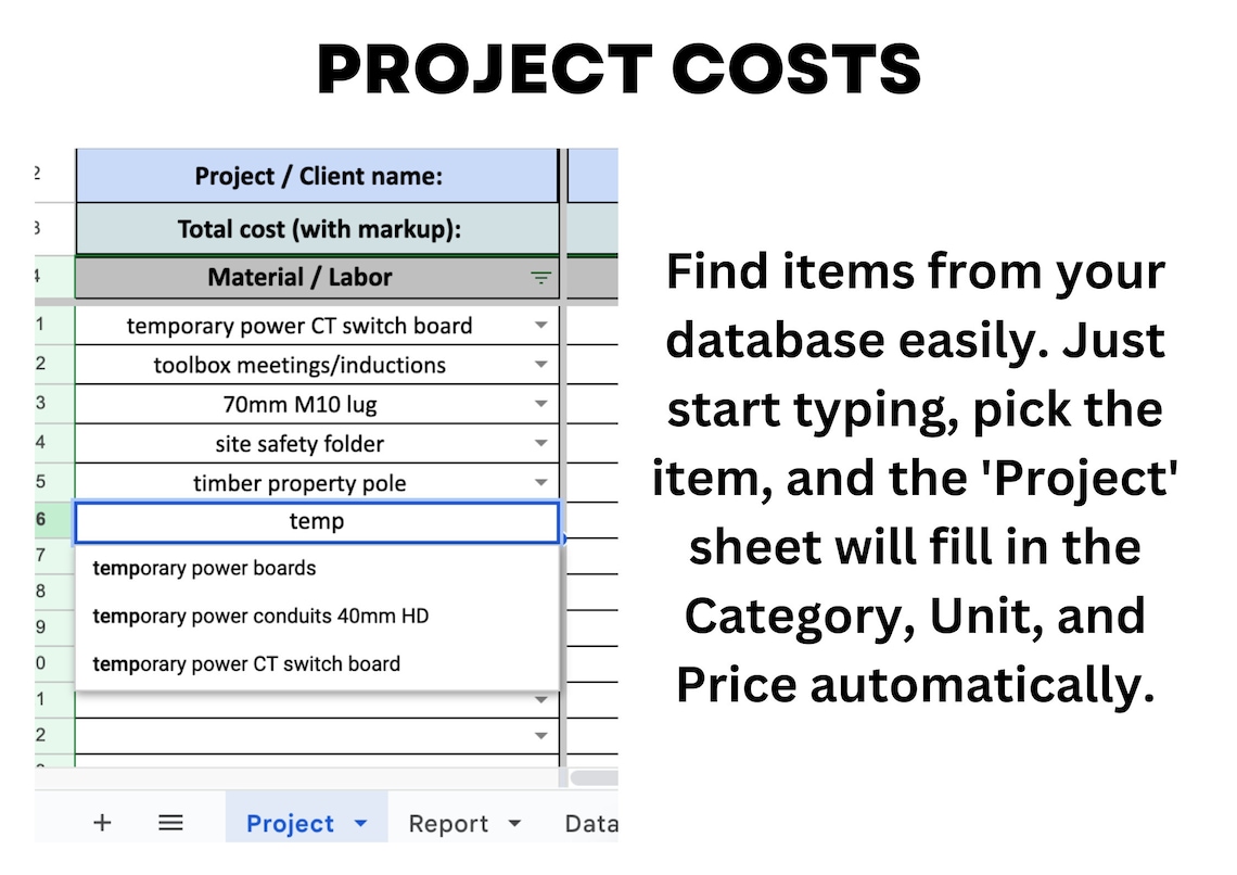 Painting Estimate Calculator Google Sheets Budgeting Template for