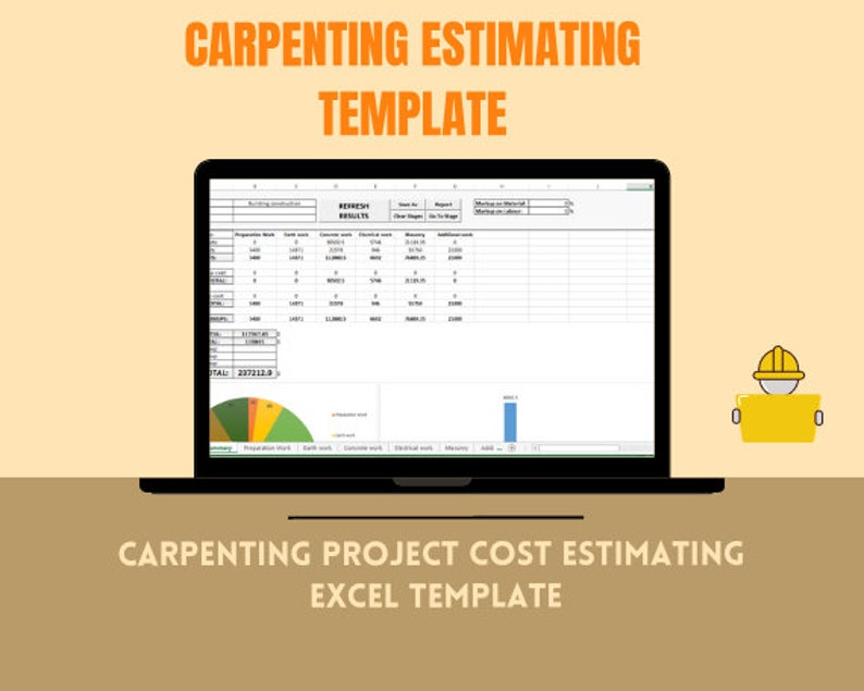 Carpentry Project Cost Estimation EXCEL Template Wood Framing