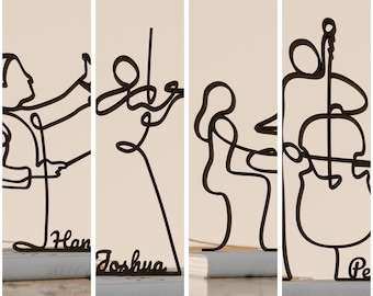 Orquesta Sinfónica Personalizada, Figuras de Arte Lineal, Regalo Impreso en 3D, Regalo de Orquesta Único, Escultura de Arte Lineal Personalizada, Decoración Minimalista para el Hogar