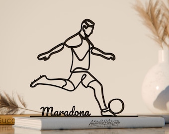 Figura personalizada de jugador de fútbol - Escultura minimalista de fútbol