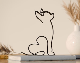 Chihuahua Dog 04 - Minimalist Puppy Sculpture