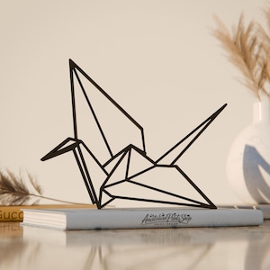 Origami Bird, Line Art Figure, 3D Printed Gift, Unique Origami Gift Idea, Custom Line Art Sculpture, Minimalist Home Decor