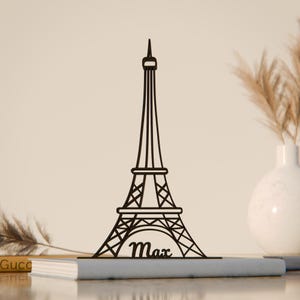 Eiffel Tower, Customized Line Art Figure, 3D Printed Gift, Unique Paris Gift Idea, Custom Line Art Sculpture, Minimalist Home Decor