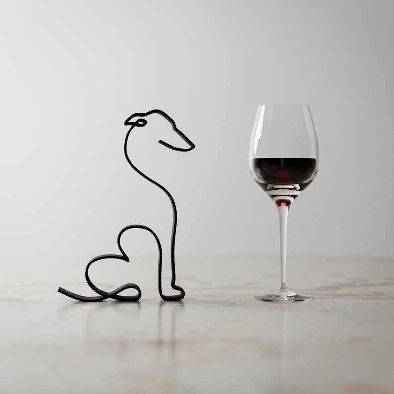 Greyhound Dog Figure 10 - Minimalist Puppy Sculpture image 4