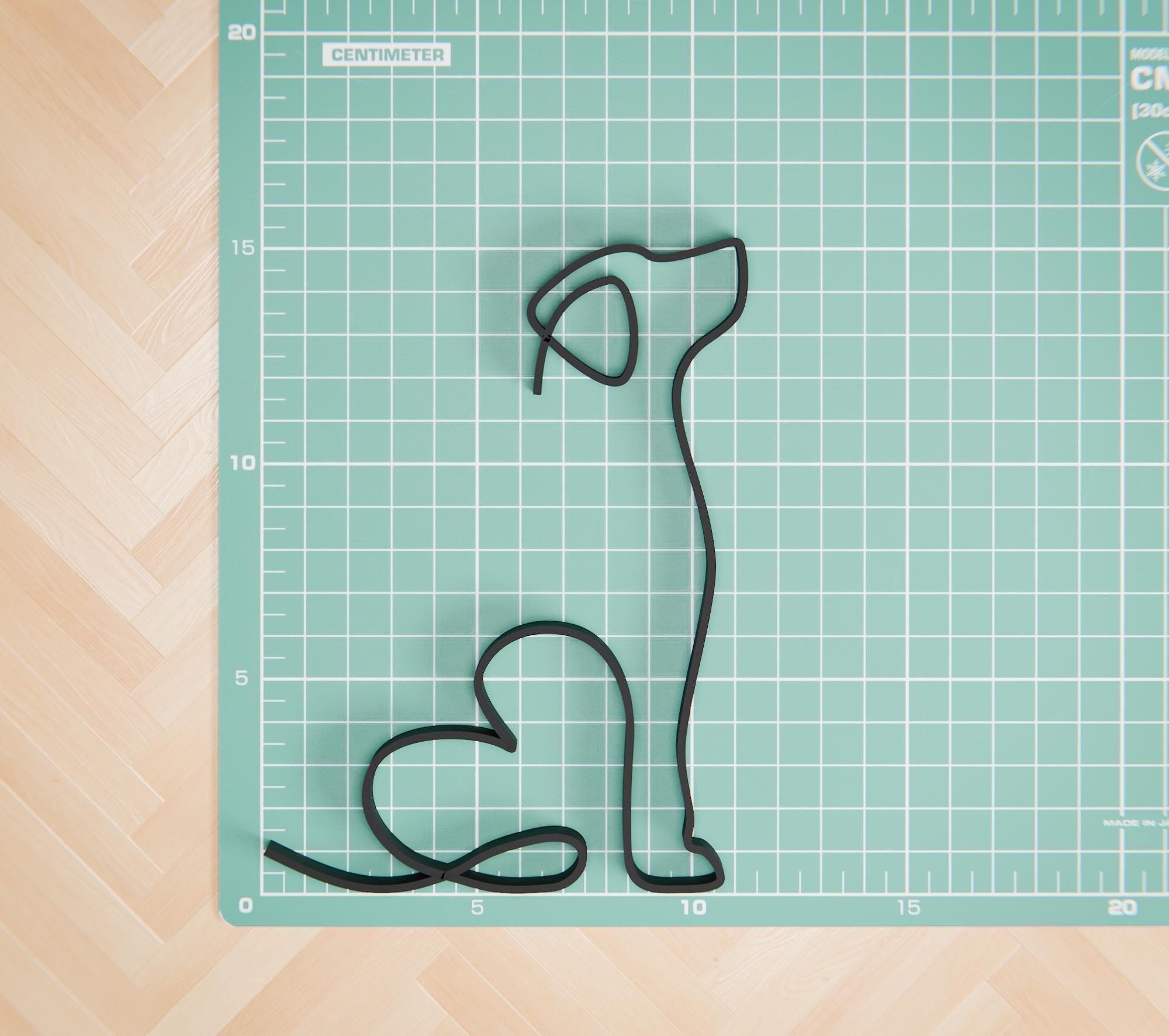German Shorthaired Pointer Dog 22, Line Art Figure, 3D Printed Gift ...