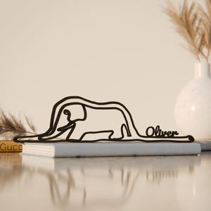 Little Prince Snake, Personalized Line Art Figure, 3D Printed Gift, Unique Book Gifts, Custom Line Art Sculpture, Minimalist Home Decor Customized