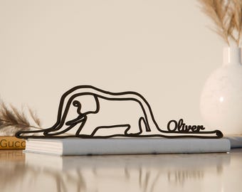 Little Prince Snake, Personalized Line Art Figure, 3D Printed Gift, Unique Book Gifts, Custom Line Art Sculpture, Minimalist Home Decor