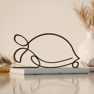 Turtle Figure - Minimalist Tortoise Sculpture
