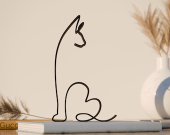 Sphynx-kat figuur 05: minimalistische kattensculptuur