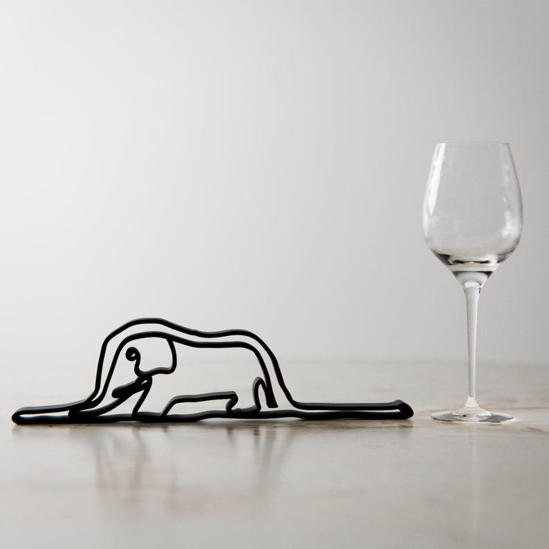 Little Prince Snake, Personalized Line Art Figure, 3D Printed Gift, Unique Book Gifts, Custom Line Art Sculpture, Minimalist Home Decor Standard