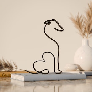 Greyhound Dog Figure 10 - Minimalist Puppy Sculpture image 1