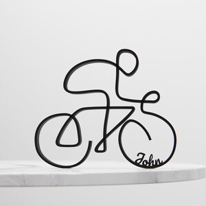Figurine Cycliste Personnalisée Sur Photo - Cadeau Unique Pour Passionné De Vélo