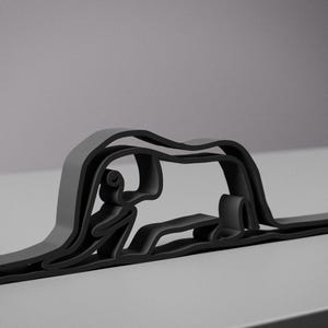 Little Prince Snake, Personalized Line Art Figure, 3D Printed Gift, Unique Book Gifts, Custom Line Art Sculpture, Minimalist Home Decor image 3
