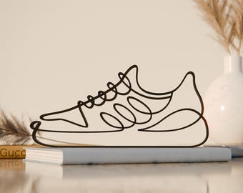 Figura de zapatilla - Escultura minimalista de arte lineal