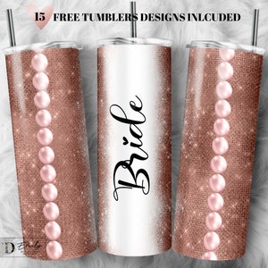 Bride tumbler wrap PNG for 20oz skinny tumbler- Add Your Own Text sublimation designs, wedding tumbler, bachelorette party