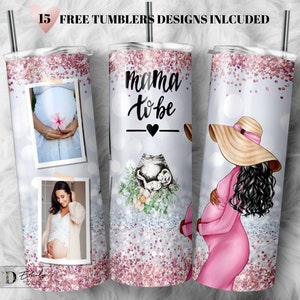 20 oz Skinny Tumbler Picture Frame Tumbler Pregnant mom Photo New Mom Sublimation Design PNG Instant DIGITAL ONLY