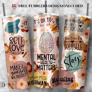 Mental Health Tumbler PNG, Mental Health Breakdown png, Mental Health Tumbler Wrap 20oz Skinny Tumbler Design Mental Health Sublimation File