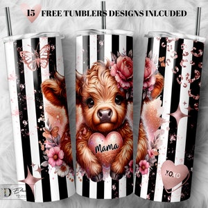 Mama Highland Kuh Becher Rotgold: Muttertag Design (Digitaler Download)
