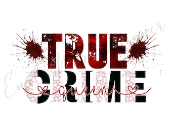 True Crime Queen Leopard Print PNG: Sublimation Design (Digital Download)