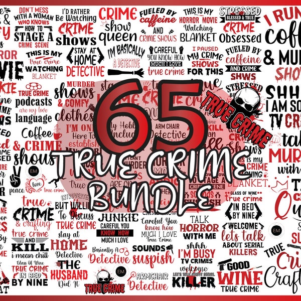 True Crime SVG Bundle, True Crime Junkie svg, Crime Show SVG Bundle, Murder zeigt svg, Serienmörder svg, True Crime, svg-Dateien für Cricut,