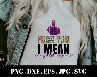 Funny Sarcastic PNG: Middle Finger Design, T-Shirt Clip Art (Digital Download)