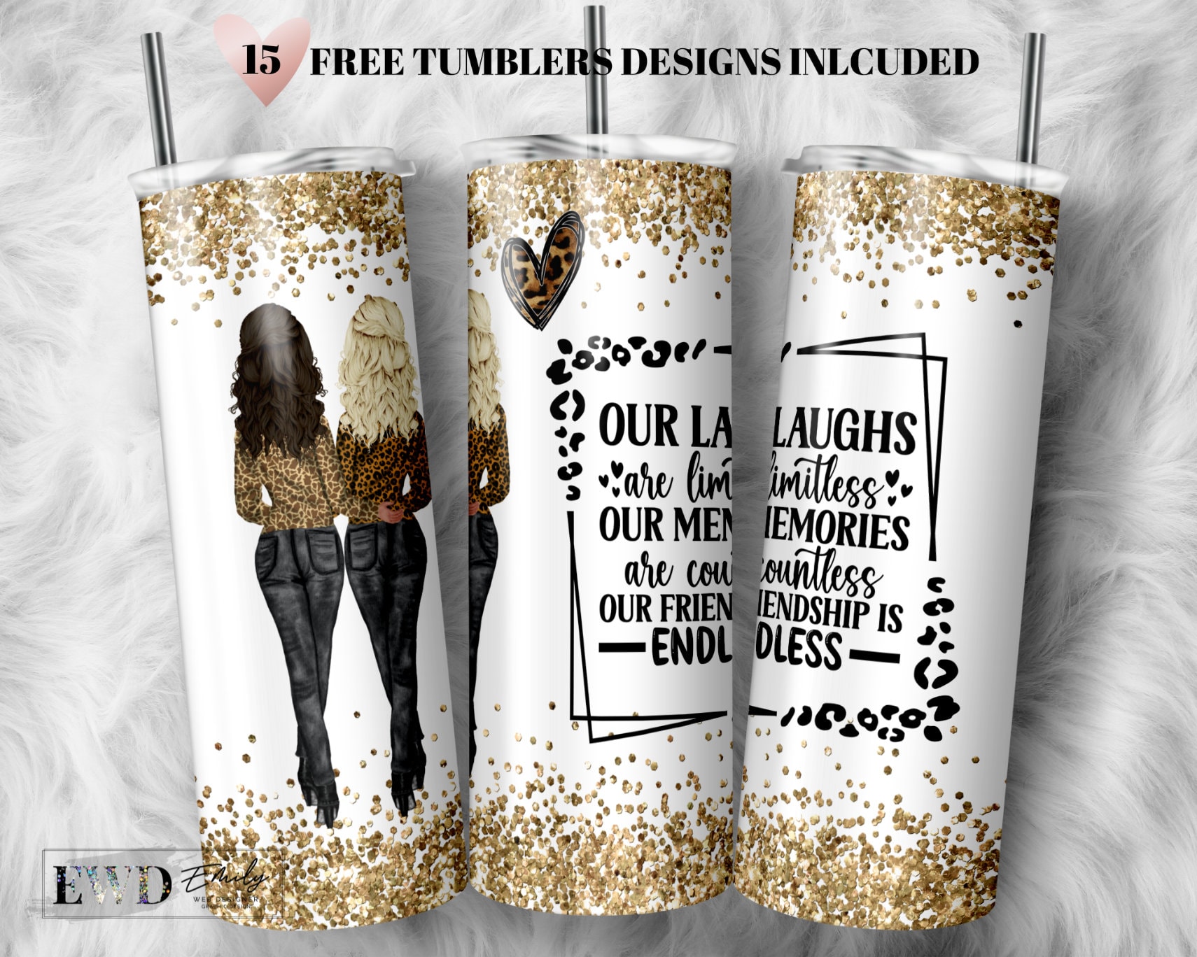 Best Friend Tumbler Wrap 4 PNG Best Friend Gifts for Women Etsy