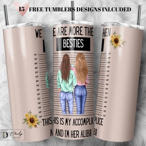 Wij zijn meer dan Besties, Beste vrienden tuimelaar wrap, 20oz Skinny Tumbler PNG Straight, Instant Download