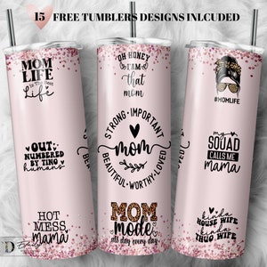 Mother&#39;s Day Quote Mom Quote Tumbler Wrap Seamless Designs - Skinny Tumbler 20oz Design - PNG 2023