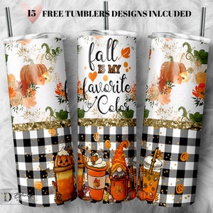 Autumn Tumbler Sublimation Design: Fall Vibes 20oz Skinny Tumbler (PNG)